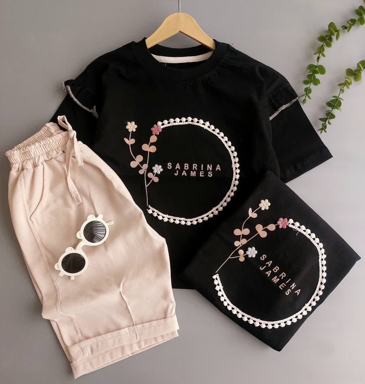 تیشرت و شلوارک گل حلقه ای❤️😍🌹